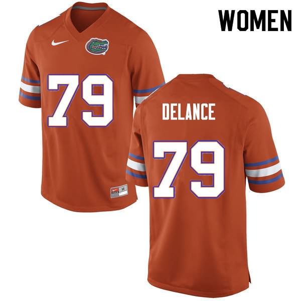 Women's NCAA Florida Gators Jean DeLance #79 Stitched Authentic Nike Orange College Football Jersey XQY8165PJ